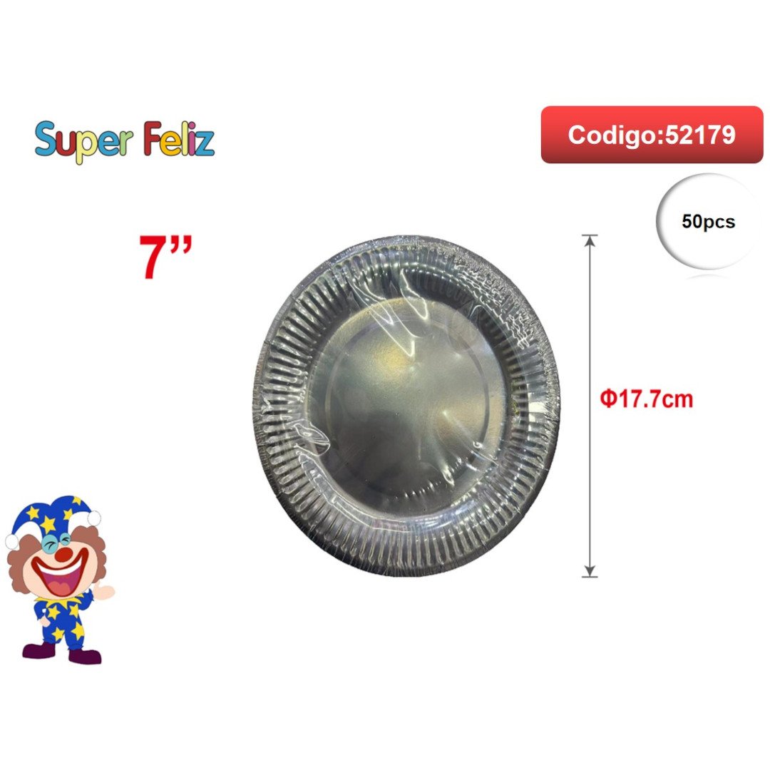 Plato 50pcs 7" platealdo