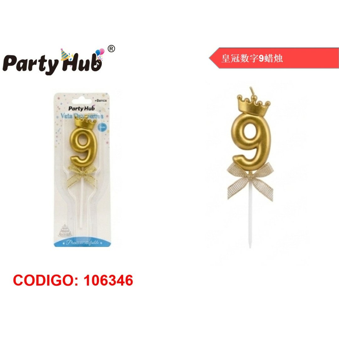 Velas numero corona